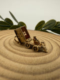 Vintage 9ct Gold Gypsy Caravan Opening Fortune Teller Charm