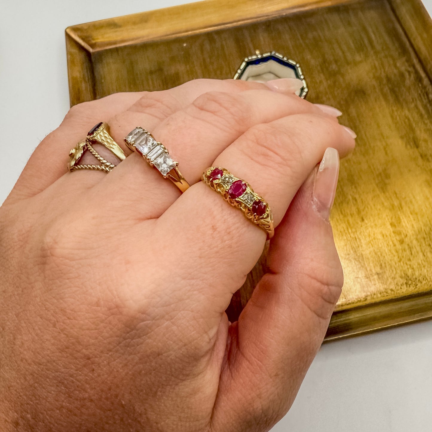 Vintage 18ct Gold Ruby and Diamond Ring