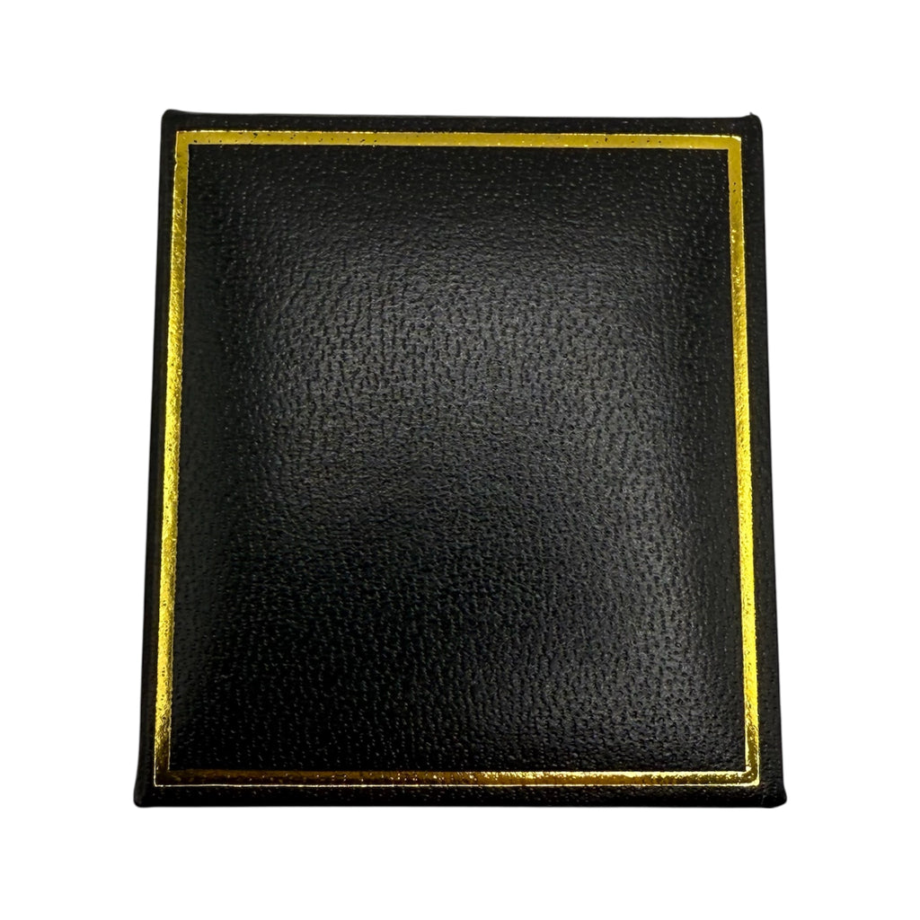 New Black Leather Ring Box