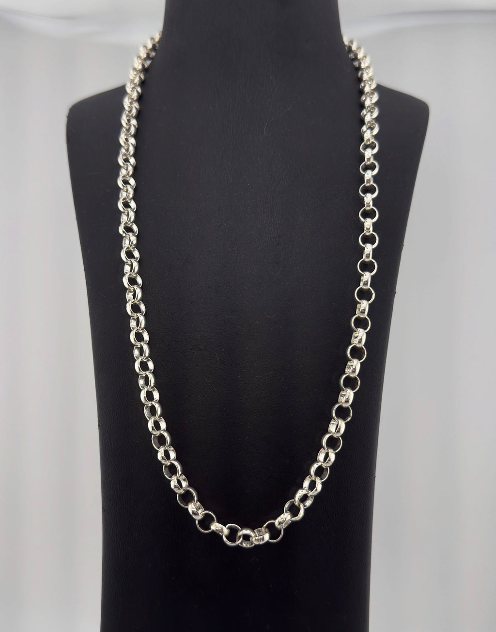 Men’s Brand New Sterling Silver Belcher Chain – 24”