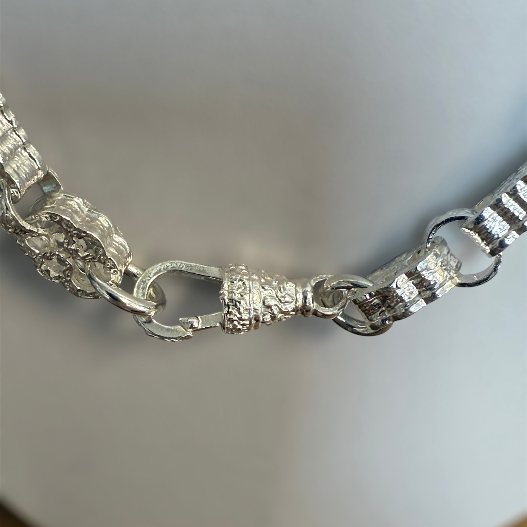 New Stars & Bars Design Sterling Silver Chain