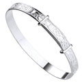 New Sterling Silver Celtic Claddagh Expandable Baby Bangle