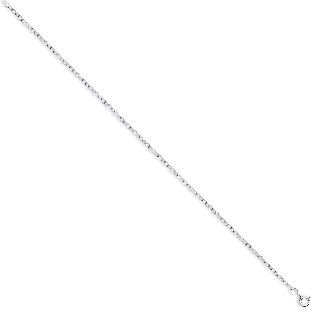New Sterling Silver Oval Anklet