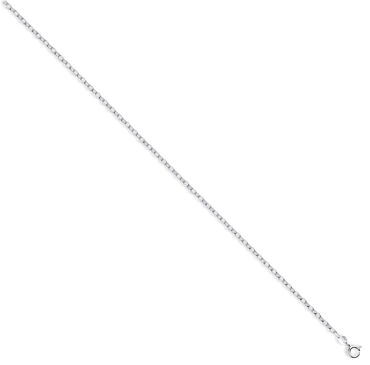 New Sterling Silver Oval Anklet