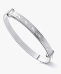 Sterling Silver Expanding Baby Bangle Dolphin Pattern