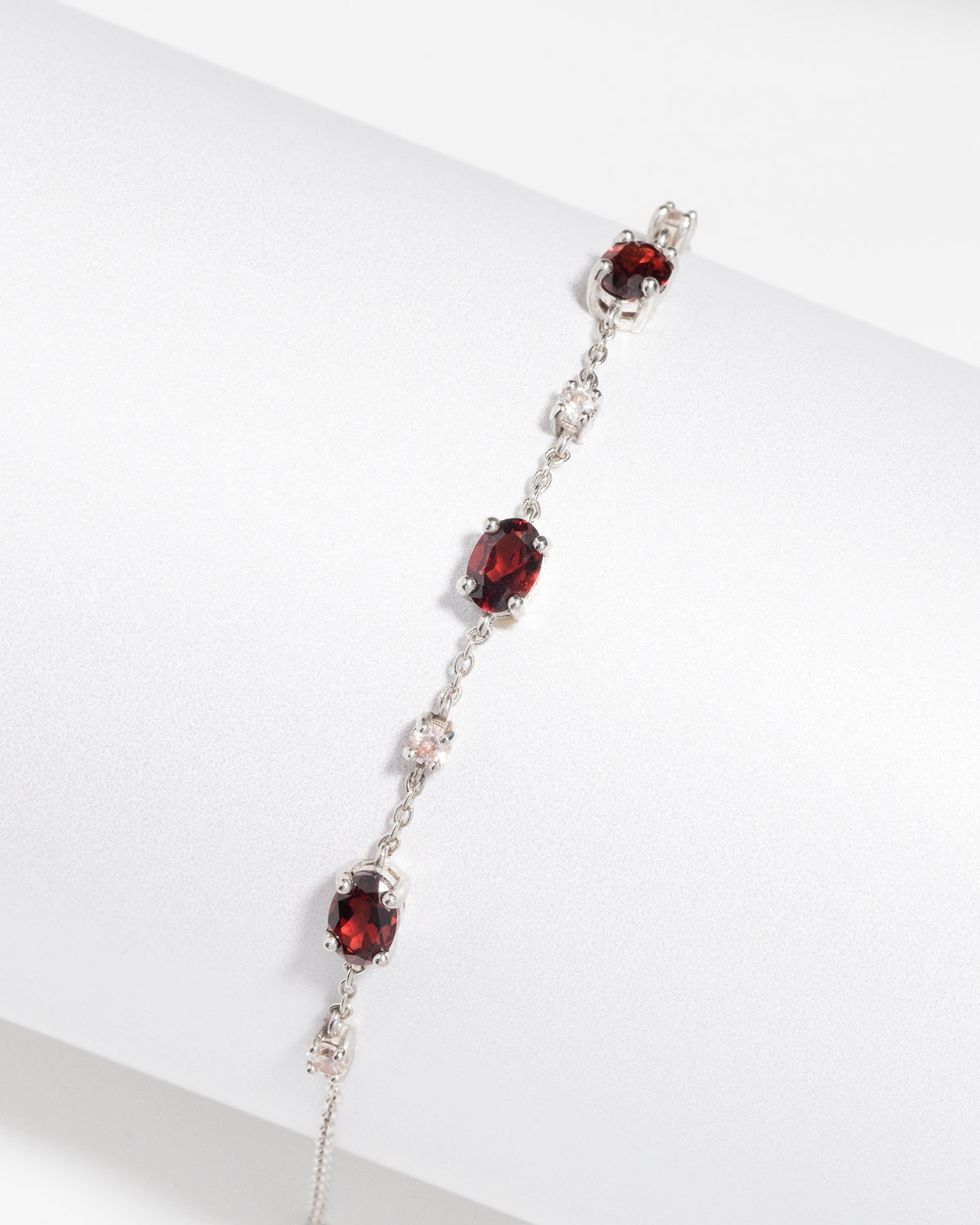 Complete Set - Garnet Jewellery Set in Sterling Silver