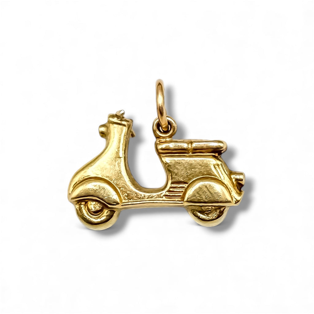Vintage 9ct Gold Scooter Charm