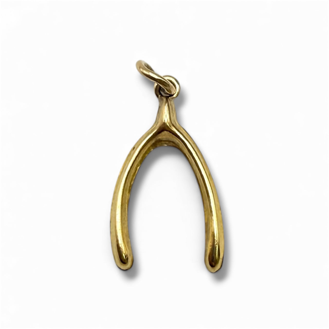Vintage 9ct Gold Wishbone Charm