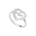 New Sterling Silver MUM Heart Ring