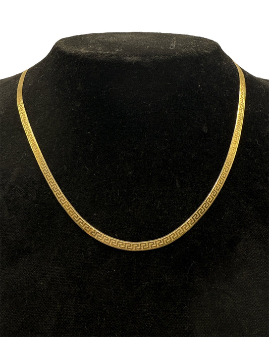 Vintage 9ct Gold Greek Design Chain