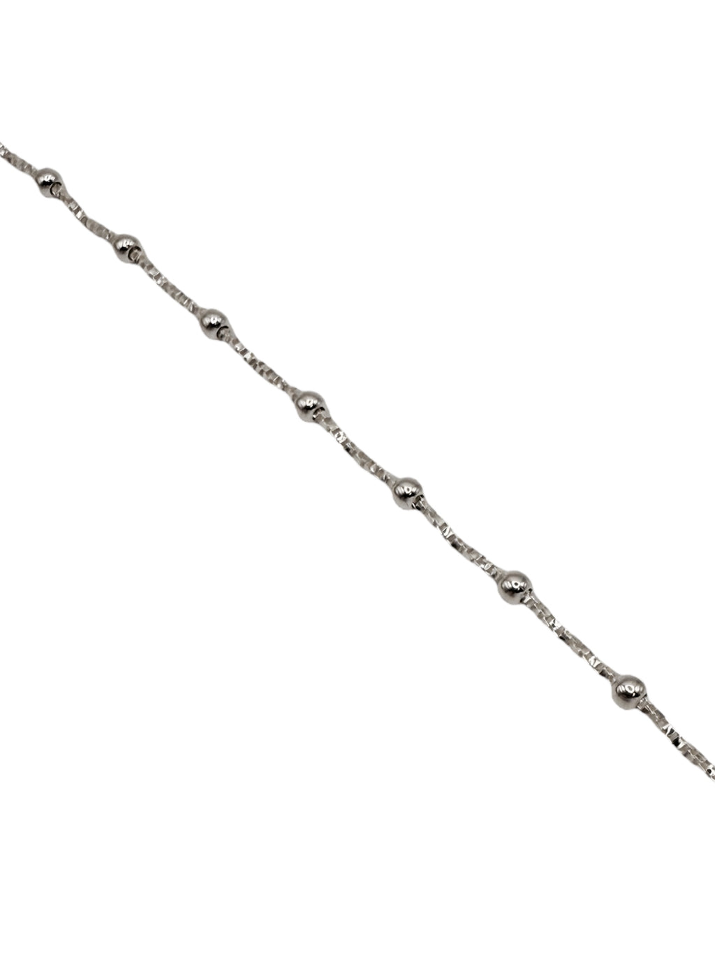 New Sterling Silver Bead Chain Anklet