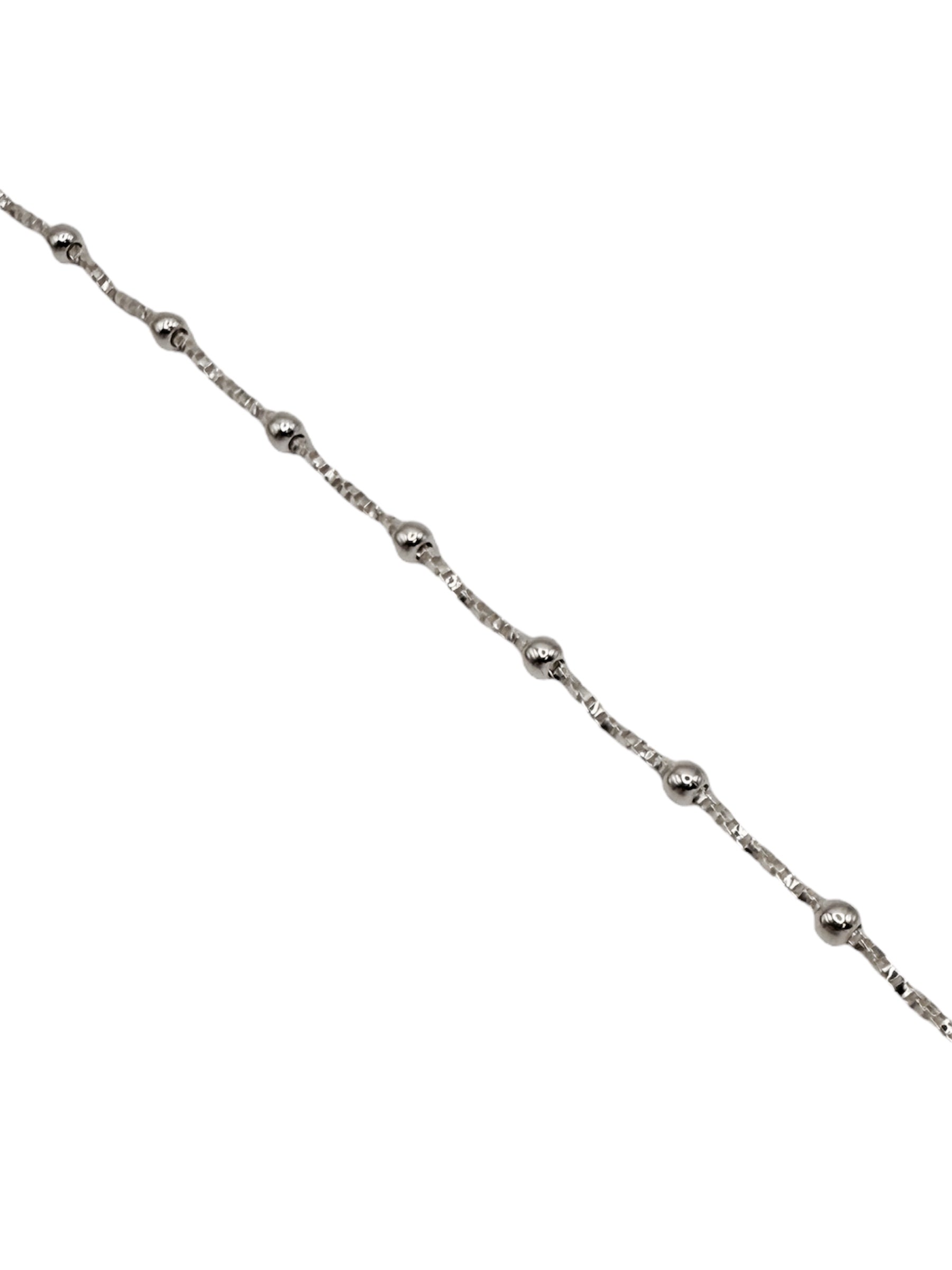 New Sterling Silver Bead Chain Anklet
