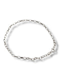 New Sterling Silver Oval Anklet