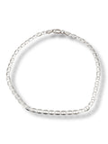 New Sterling Silver Chain Cubic Zirconia Design Anklet