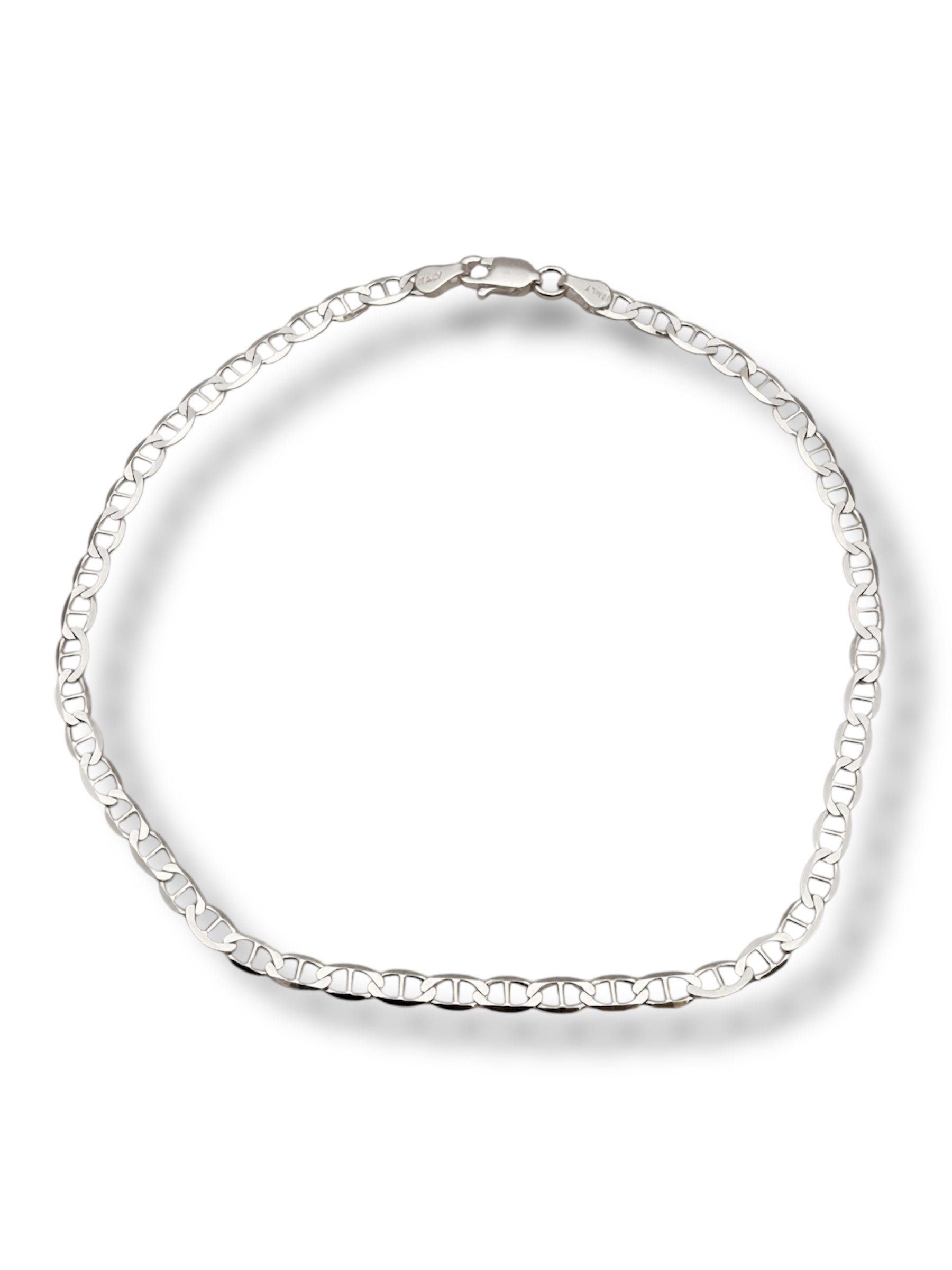 New Sterling Silver Chain Cubic Zirconia Design Anklet