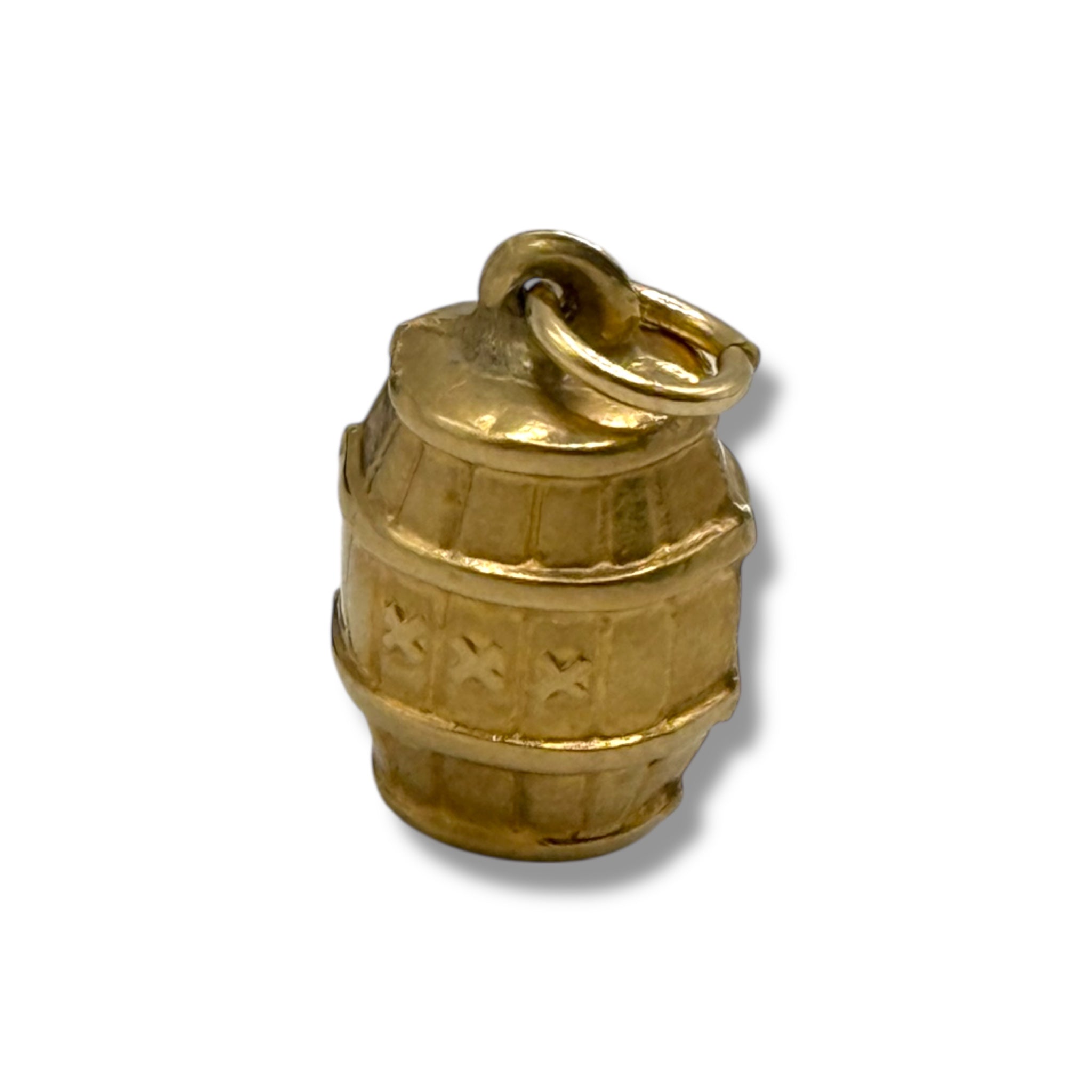 Vintage 9ct Gold Small Liquor/Beer Barrel Charm