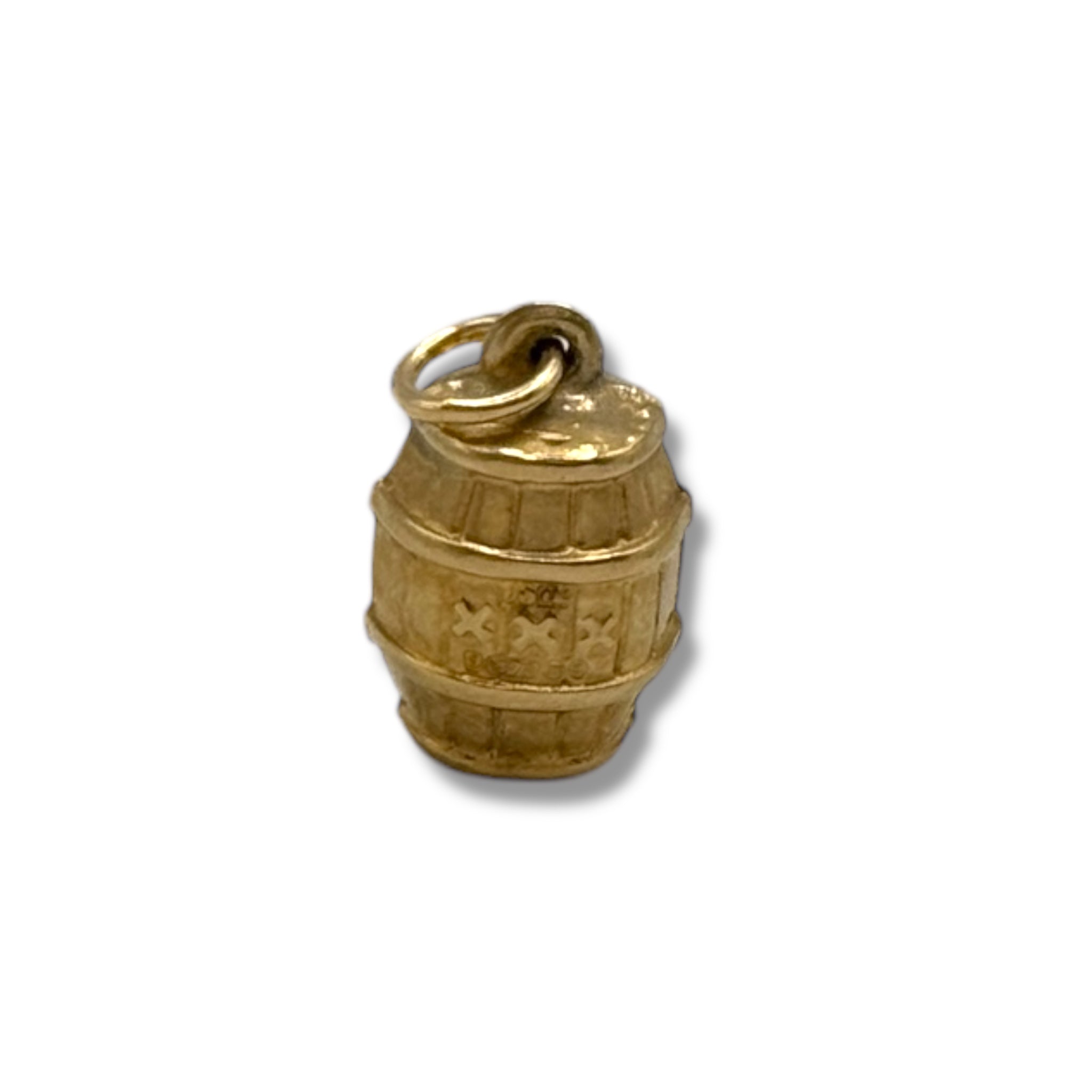 Vintage 9ct Gold Small Liquor/Beer Barrel Charm