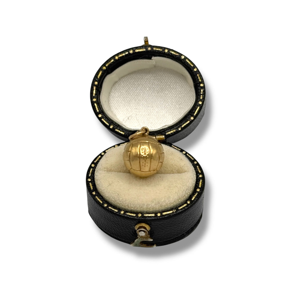 Vintage 9ct Gold Football Charm