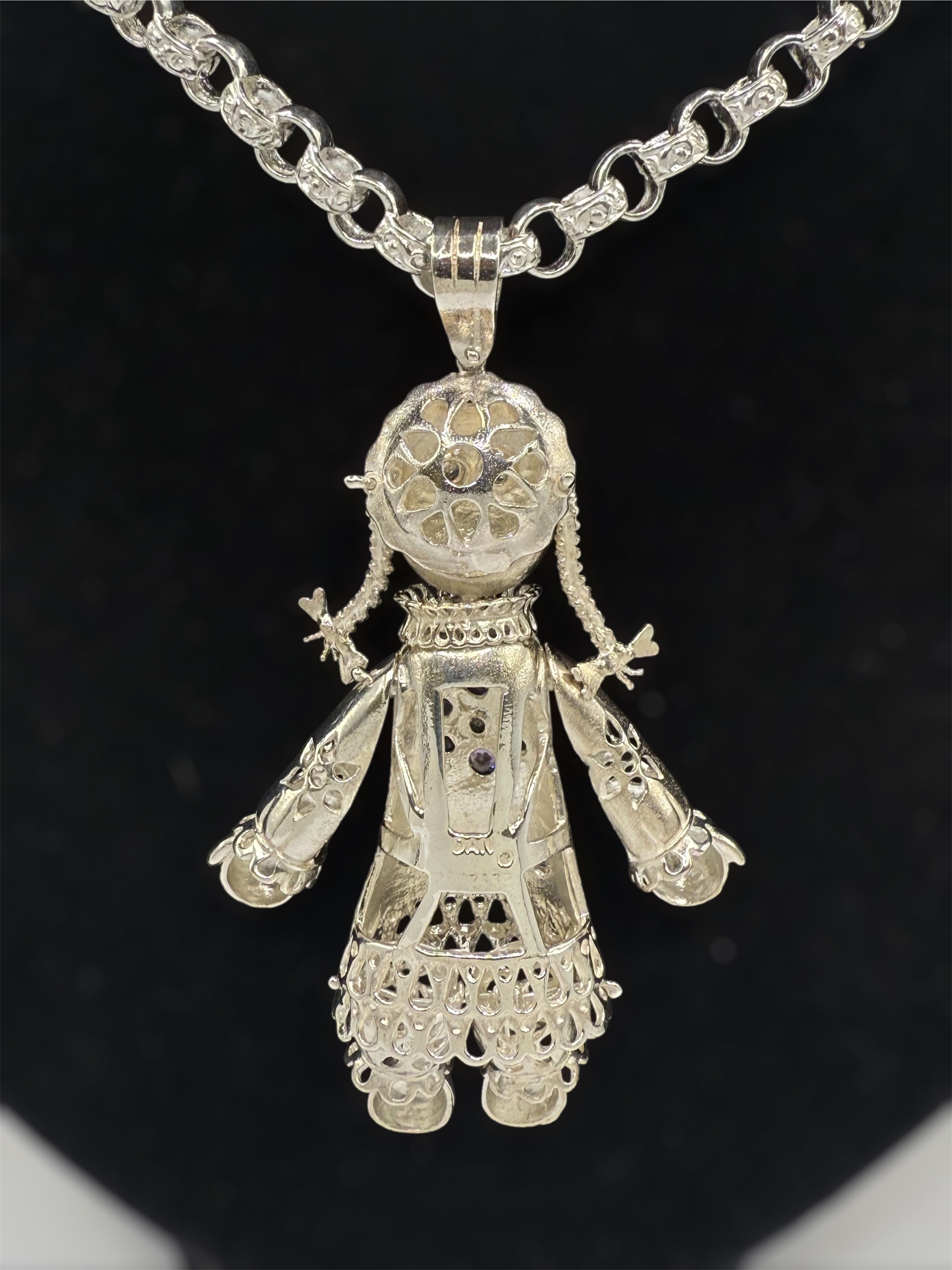 Brand New Sterling Silver Ragdoll Pendant