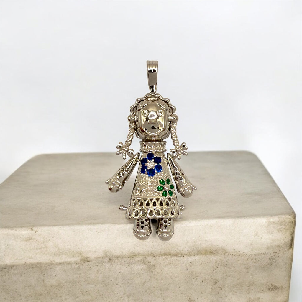 Brand New Sterling Silver Ragdoll Pendant