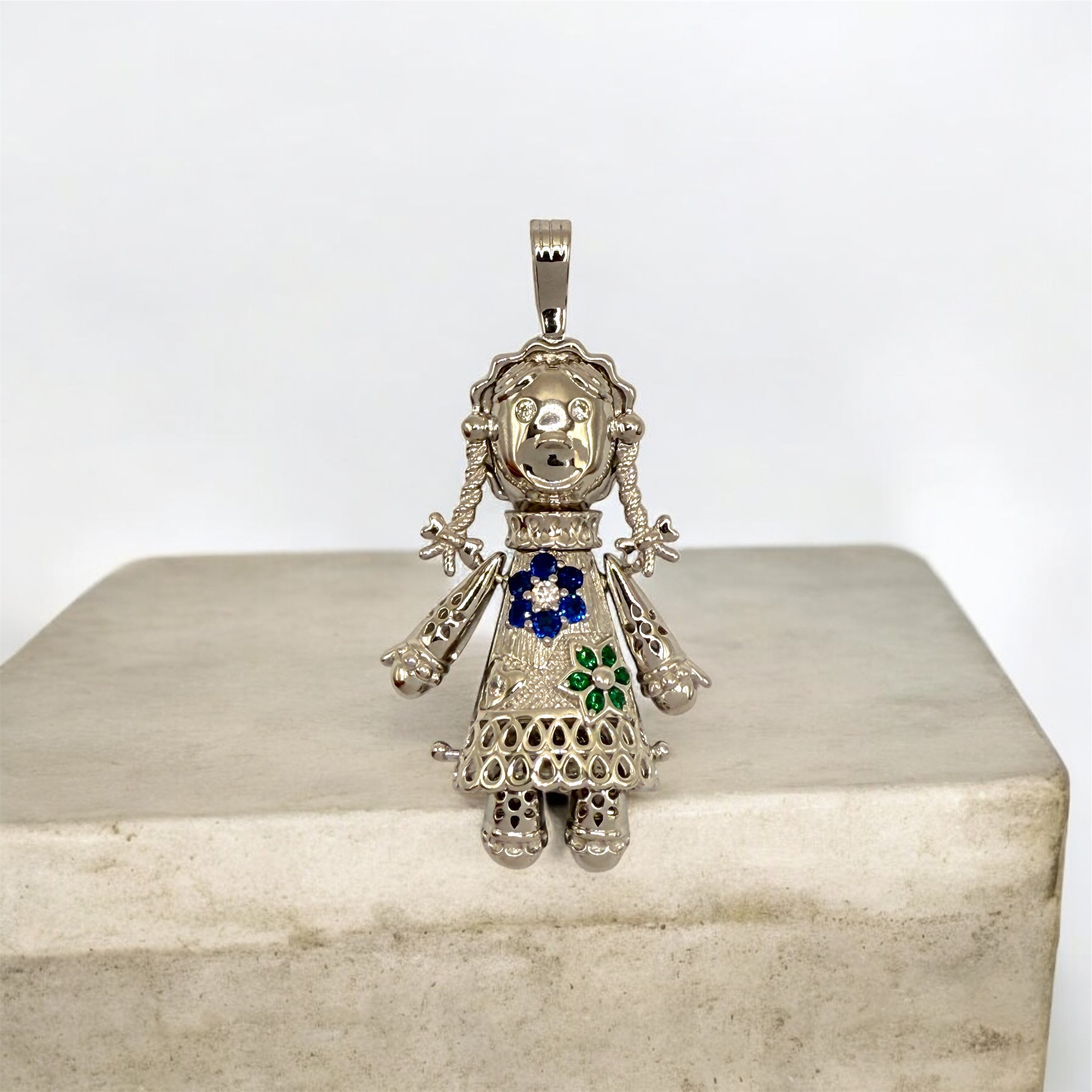 Brand New Sterling Silver Ragdoll Pendant