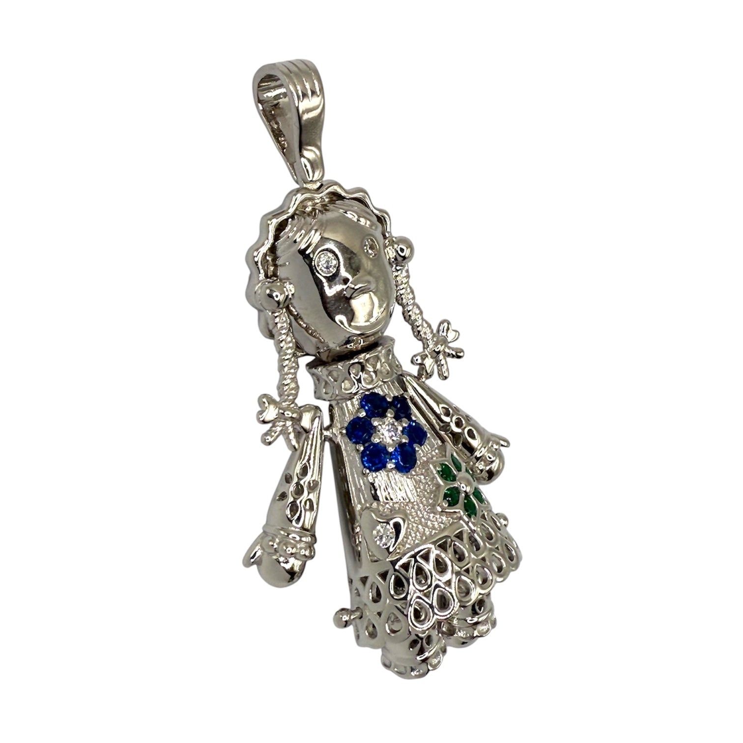 Brand New Sterling Silver Ragdoll Pendant