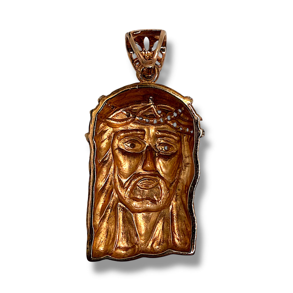 New Gold on Silver Jesus Pendant