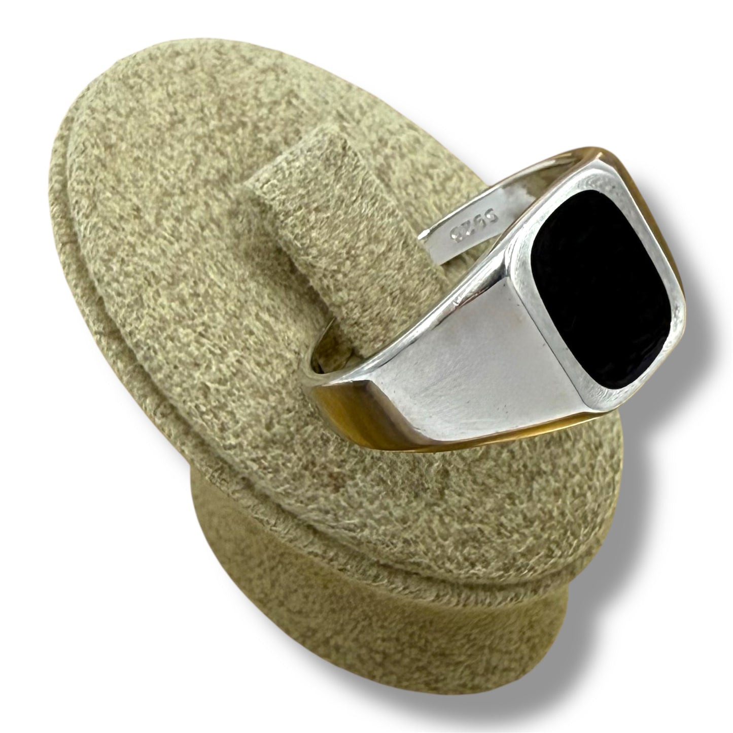 New Men’s Sterling Silver Onyx Ring