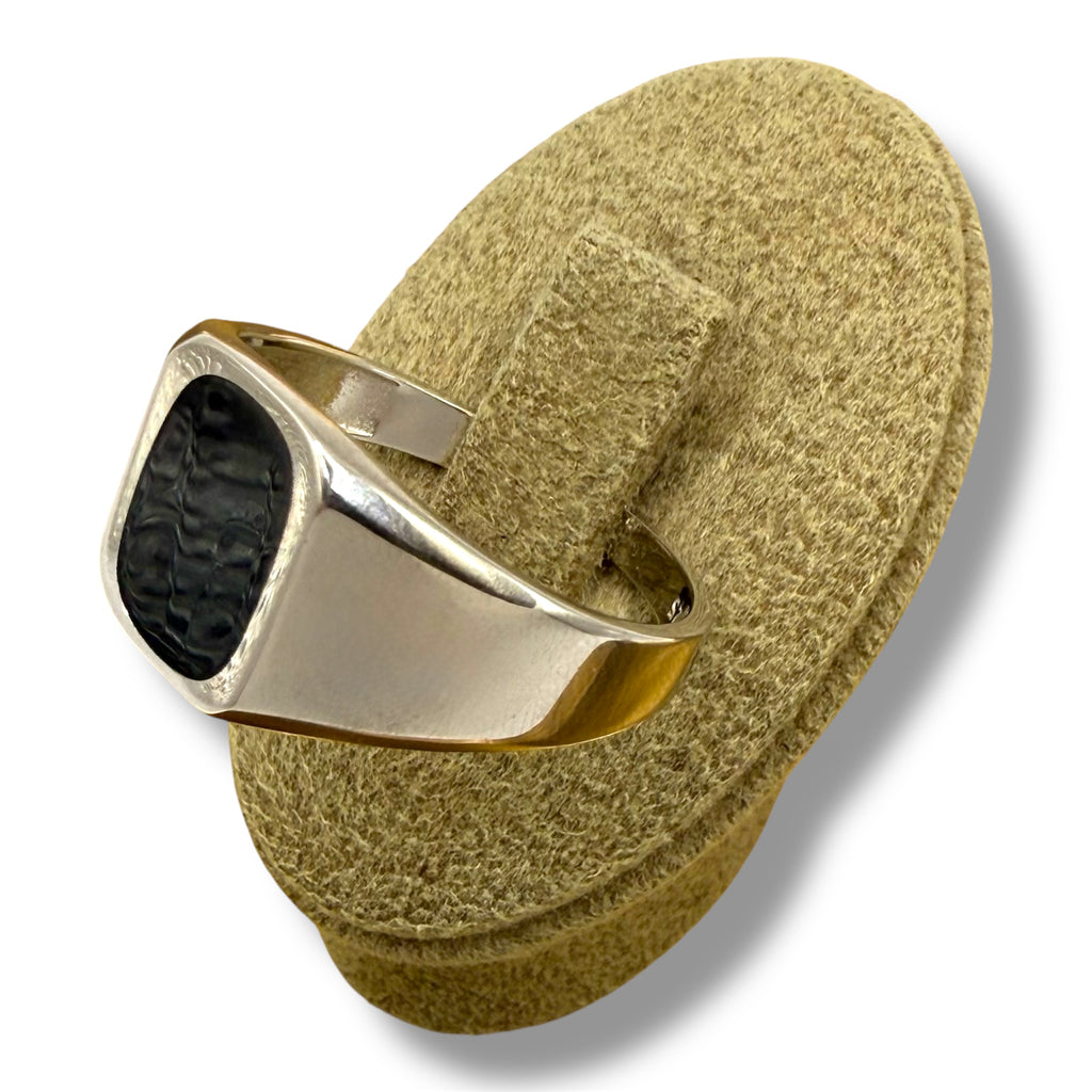 New Men’s Sterling Silver Onyx Ring