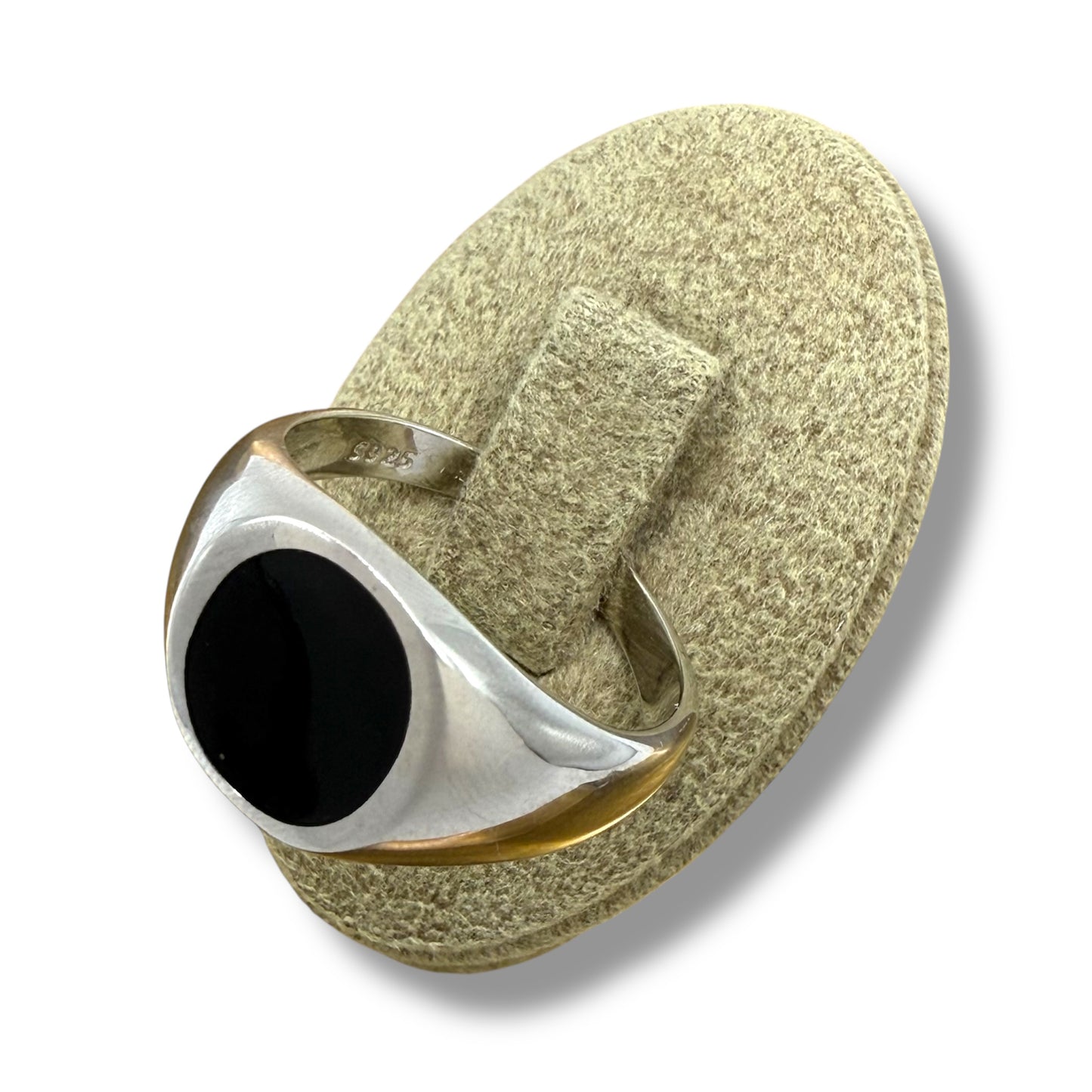 New Men’s Sterling Silver Onyx Ring