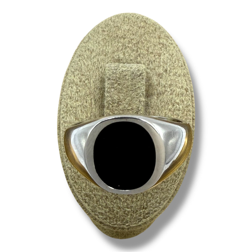 New Men’s Sterling Silver Onyx Ring