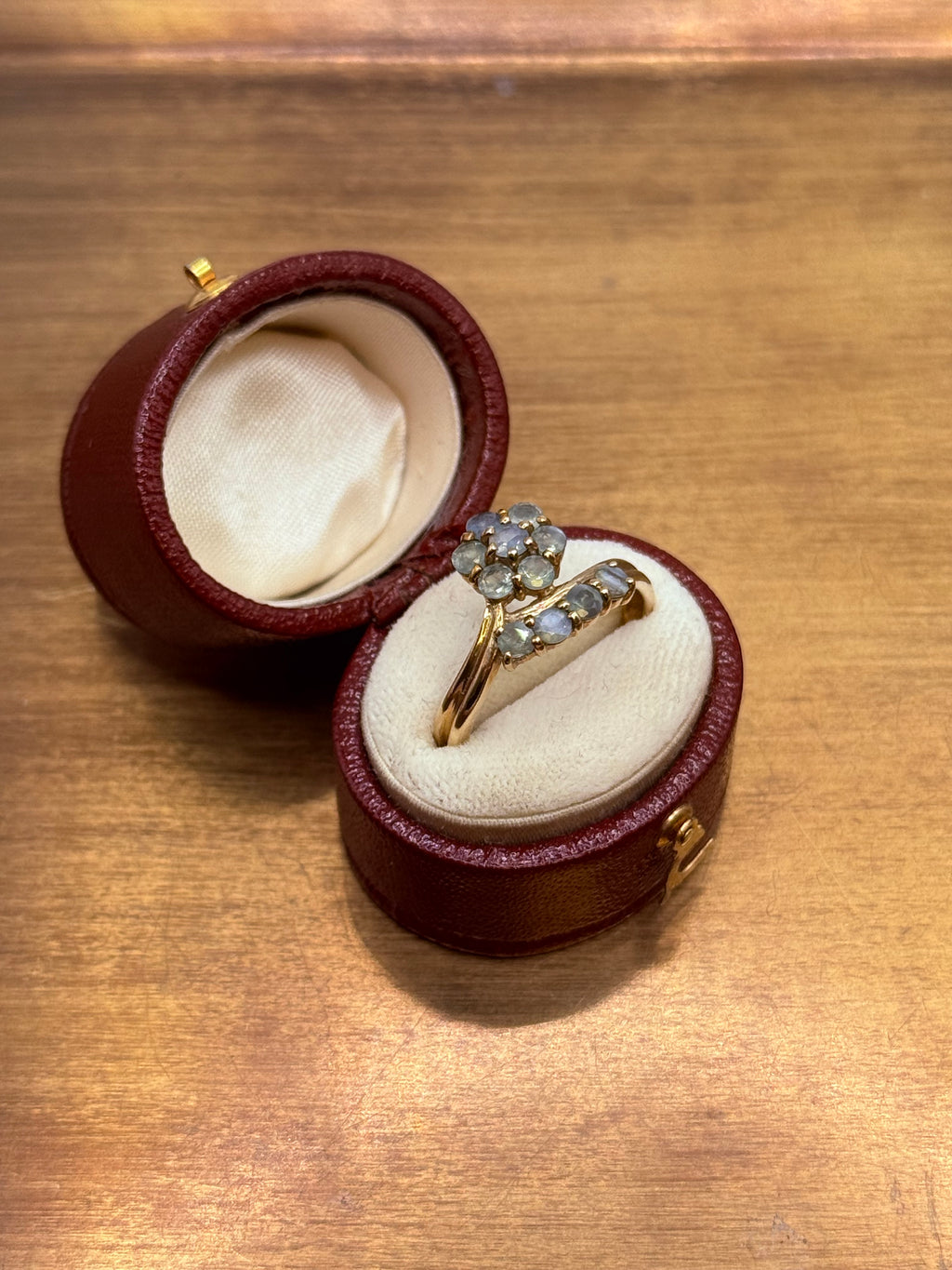 Vintage 9ct Gold Green Amethyst Ring