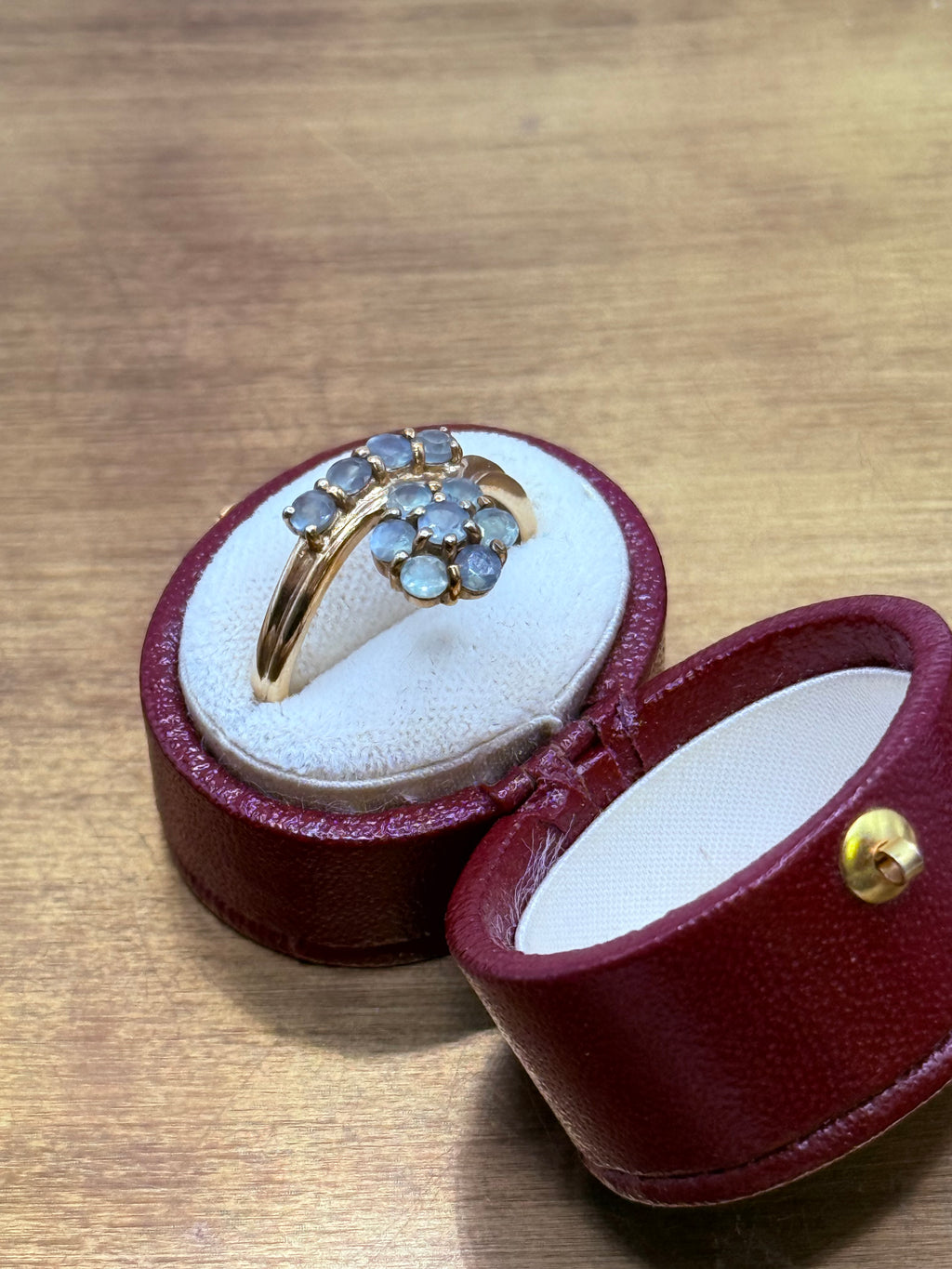 Vintage 9ct Gold Green Amethyst Ring