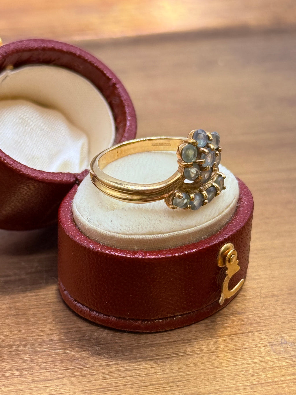 Vintage 9ct Gold Green Amethyst Ring