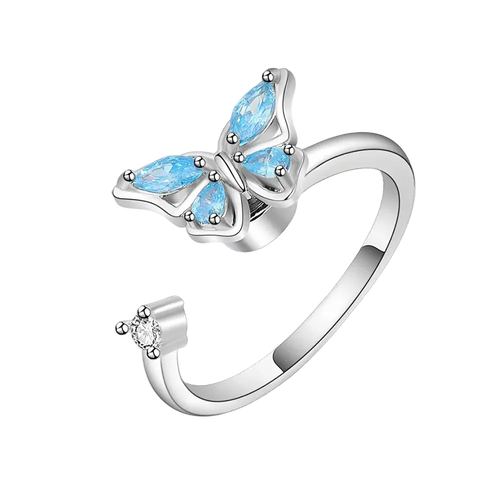 Adjustable Butterfly Spinner Ring