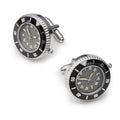 Working Watch Cufflinks In Silver and Grey