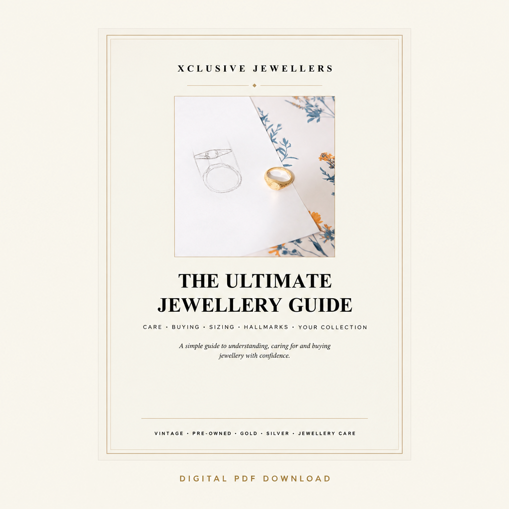 Cover preview of The Ultimate Jewellery Guide on an ivory square with a DIGITAL PDF DOWNLOAD caption