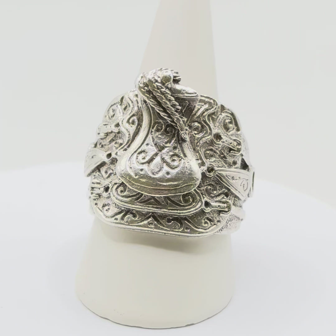 Men’s Vintage Sterling Silver Saddle Ring