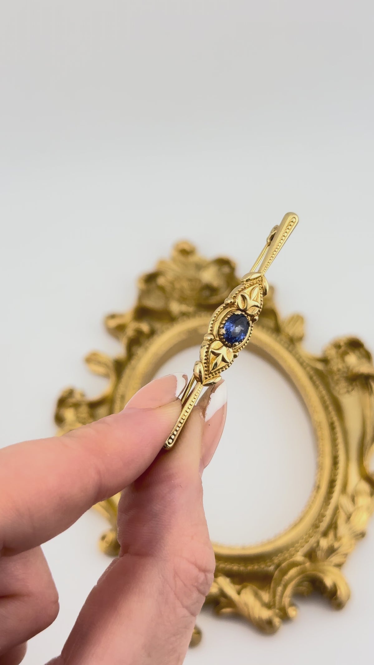 Vintage 9ct Gold Pin Brooch