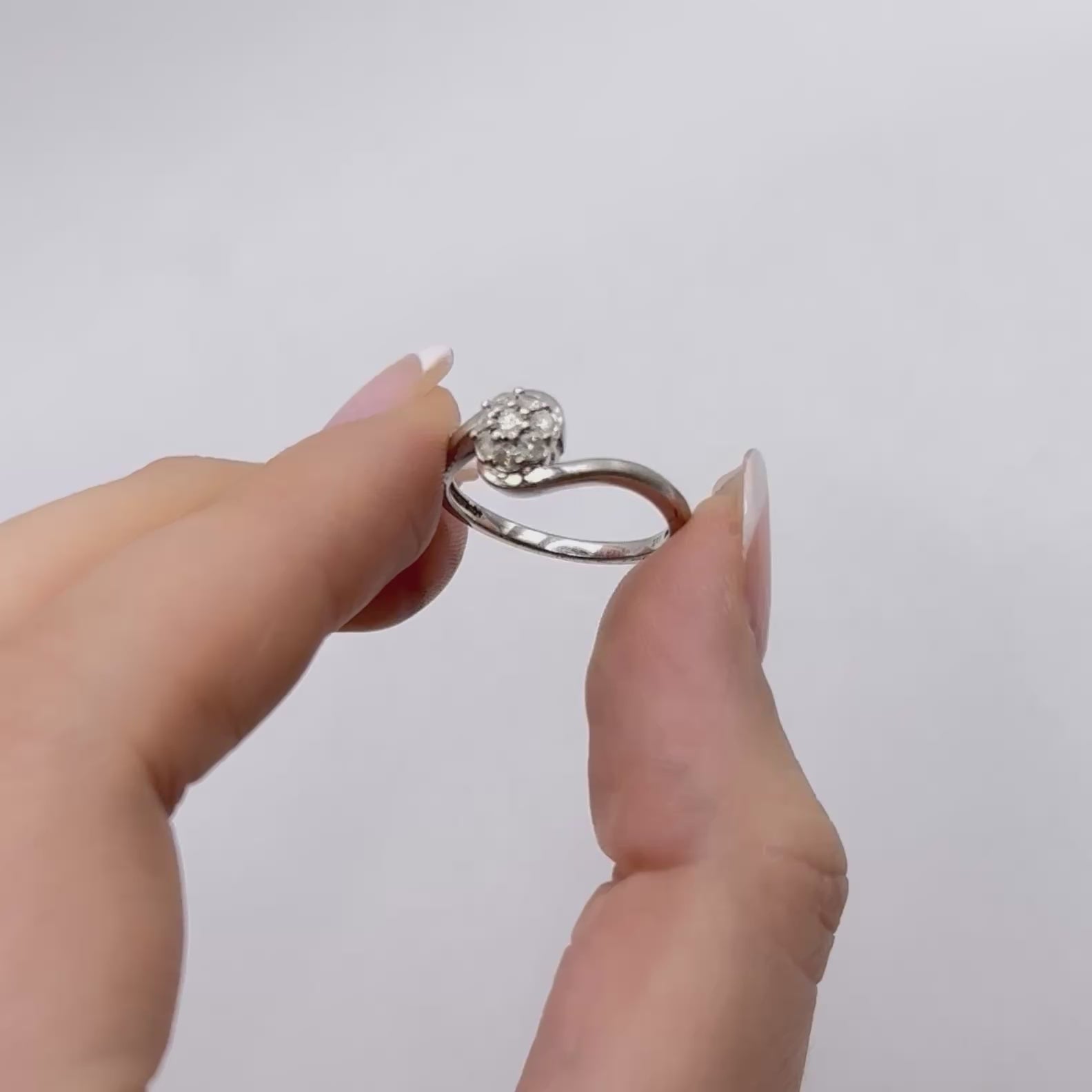 Vintage Mossinate Silver Ring